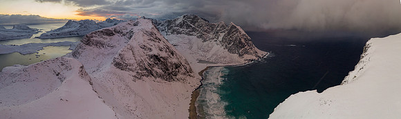 Lofoten Islands, Norway. Taken near Ryten Peak & Kvalvika Beach